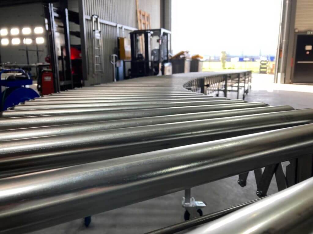 Convoyeur extensible 15m rouleaux